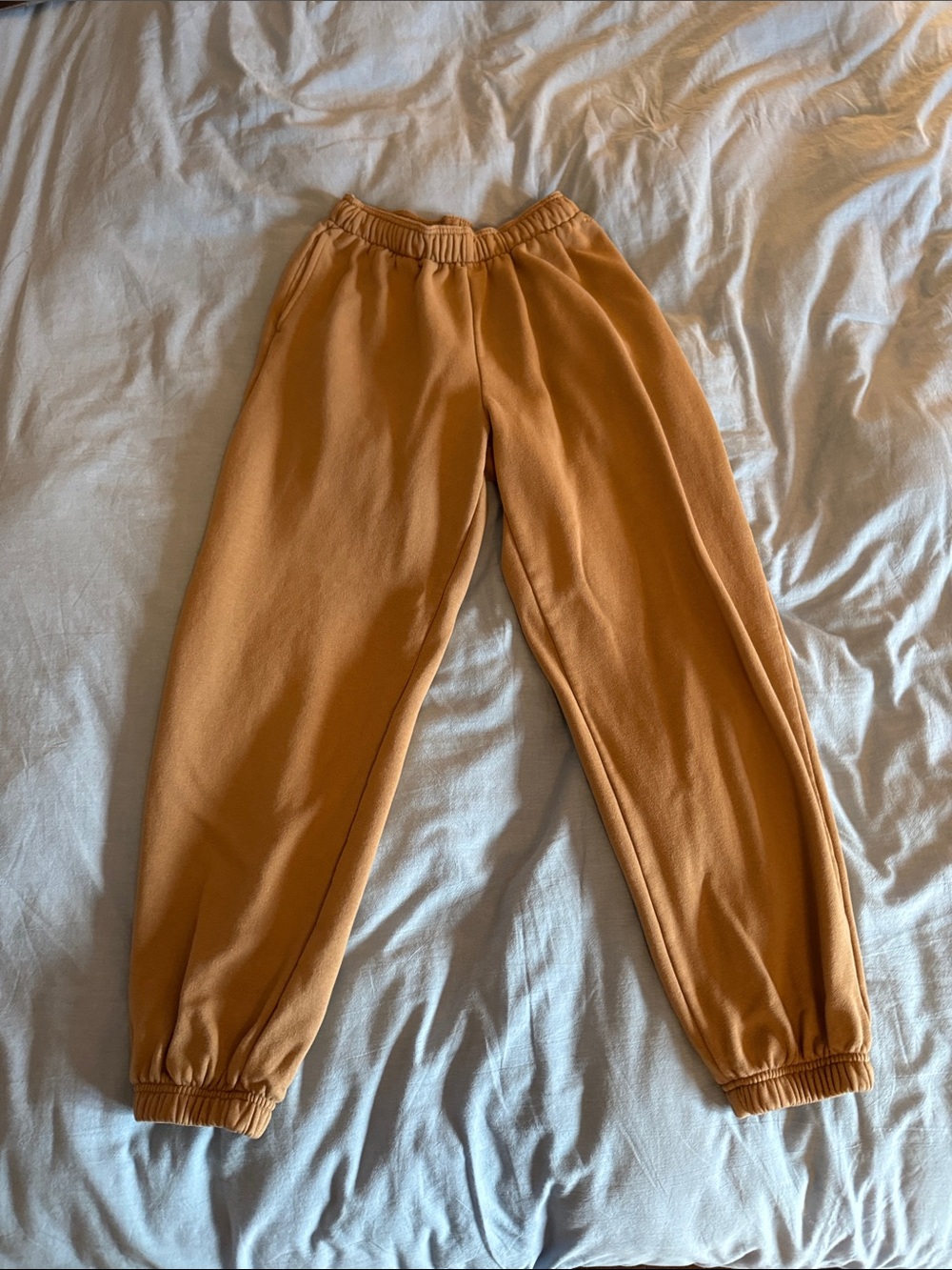 Cozy Elastic Waist Joggers - Brown
